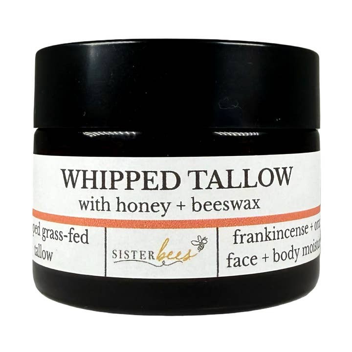 Sister Bees LLC - Wholesale Body Balm/Butter - Whipped Tallow + Honey – Frankincense + Orange0