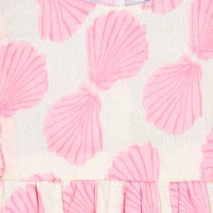 Mer St. Barth – Vestido - Crianças por atacado – Vestido de Menina Seraphina Shell Beach Rosa2