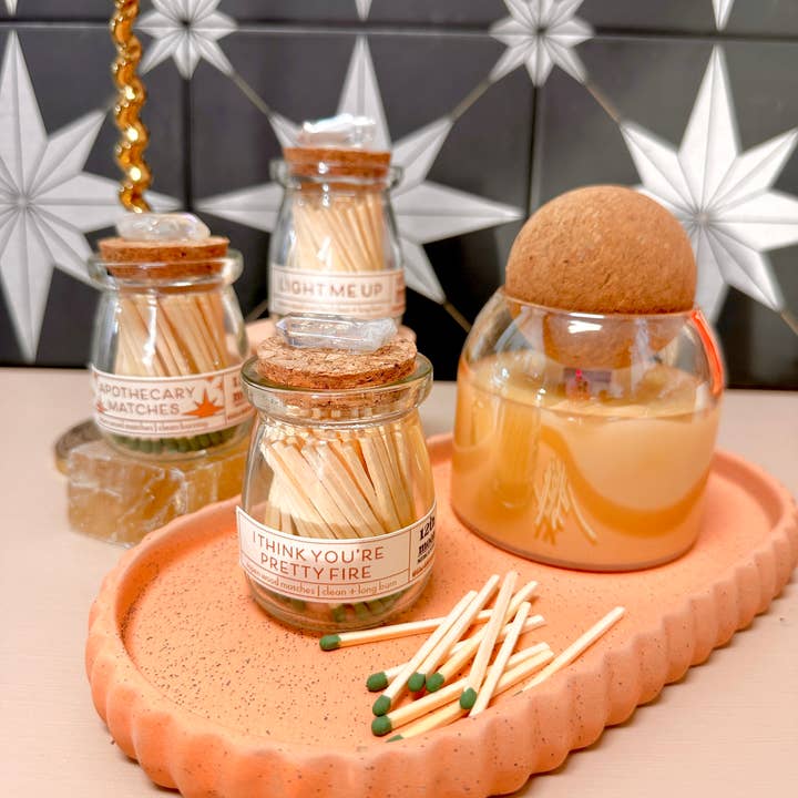 The 12th Moon - Wholesale Matches - Apothecary Matches - Match Jar - Home Decor - Crystals