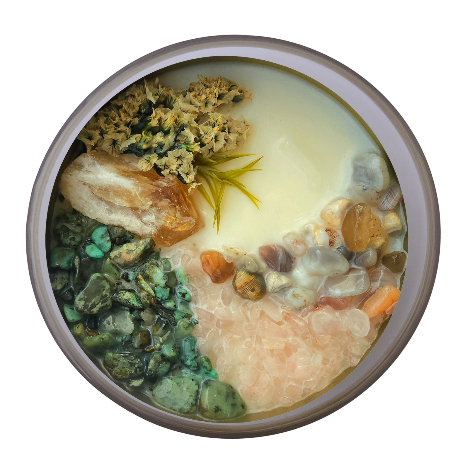 Nymph & Satyr Co. - Wholesale Jar/Filled Candle - Demeter • 10oz Soy Crystal Candle (Clear Glass)1