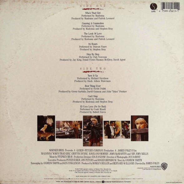 Real Retro - Vendita all'ingrosso CD/vinile musicale - MADONNA Who's That Girl Disco in Vinile Musica1