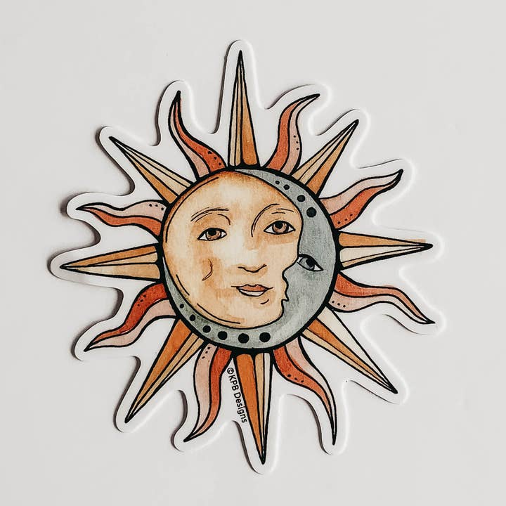 Sun & Moon Vinyl klistermärke för wholesale av Sticker Girl