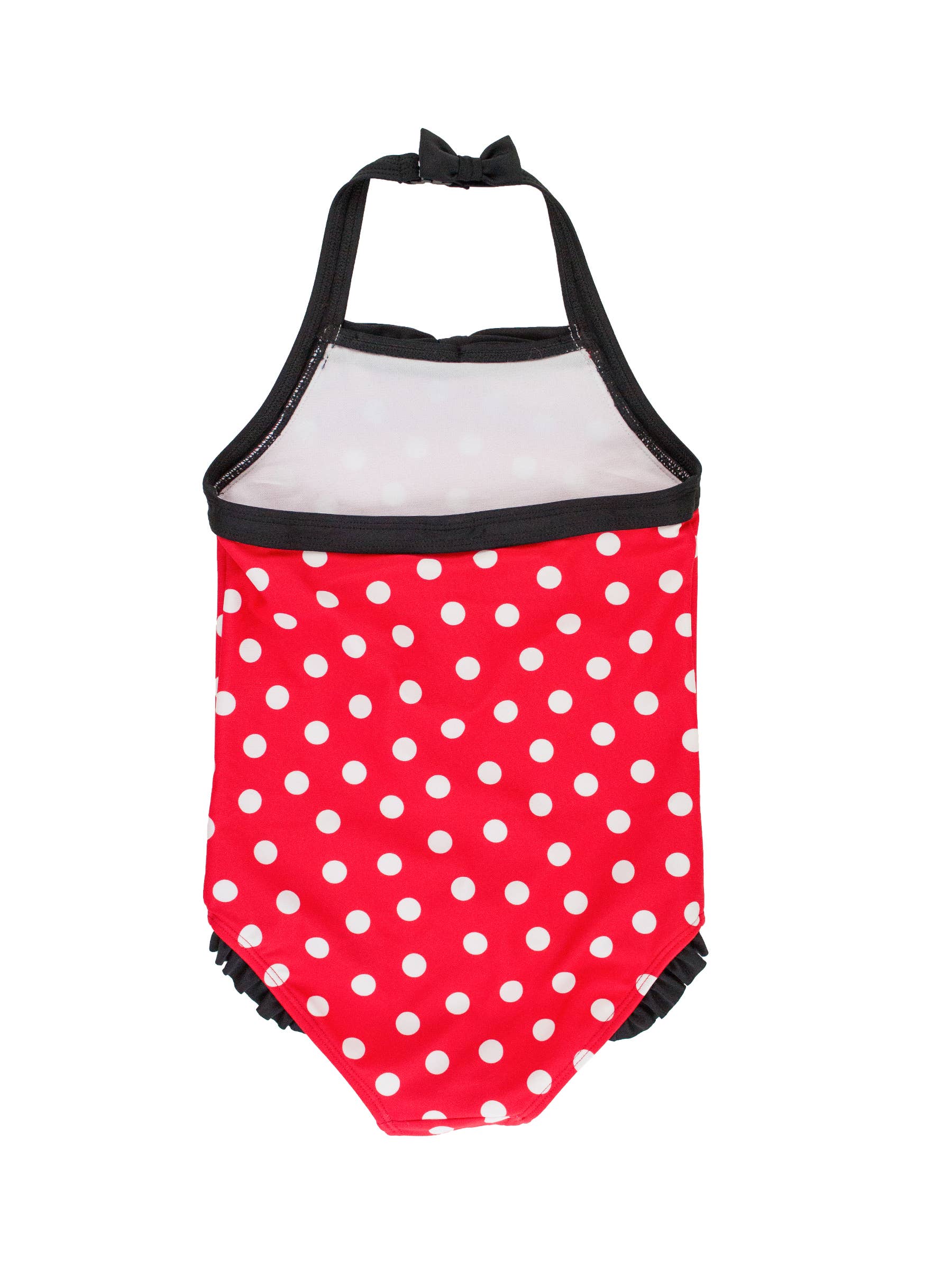Girls Red Vintage Polka Dot Halter One Piece Swimsuit for wholesale on Faire1