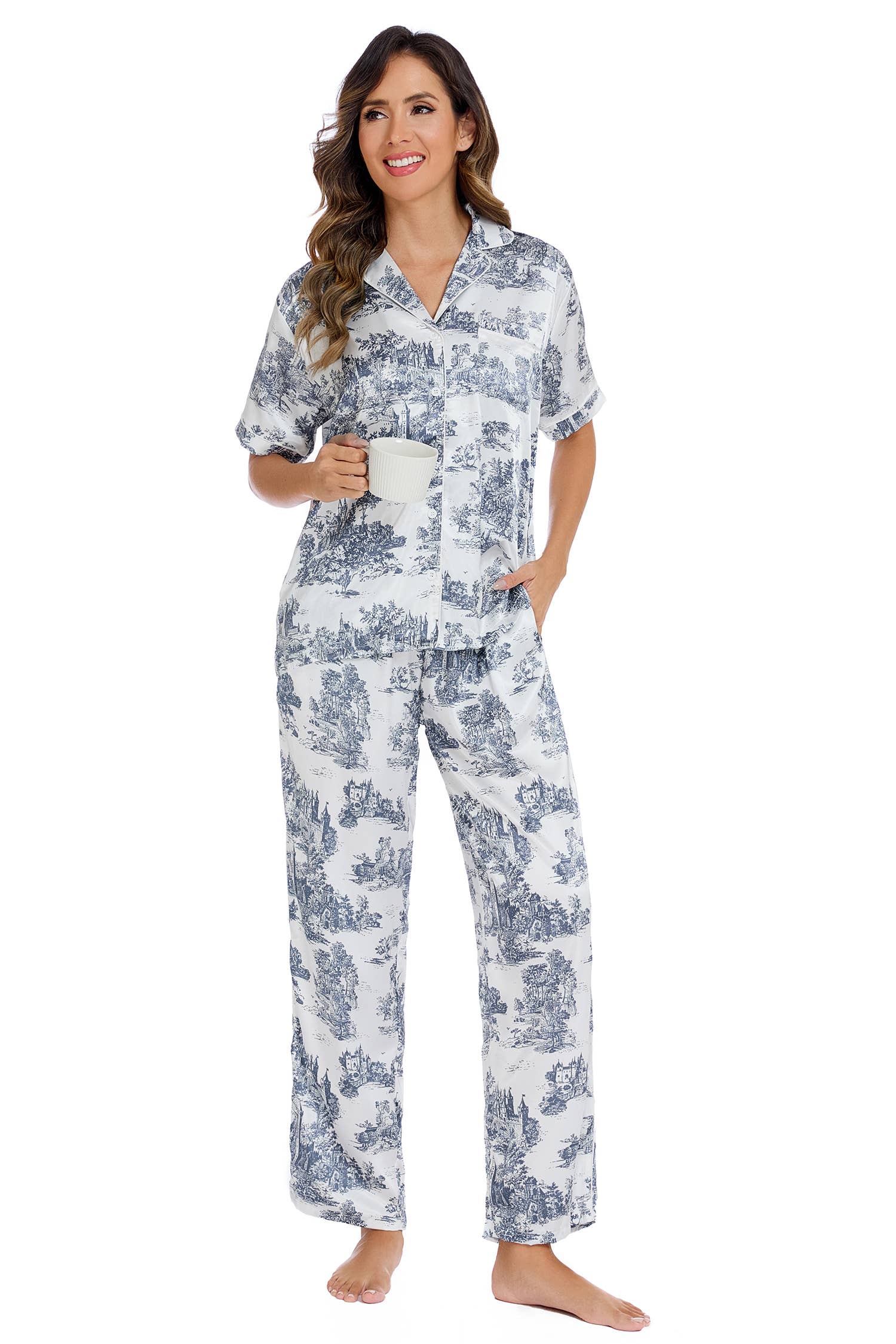GEXWORLDWIDE - Wholesale Sleepwear Set - Women's - Silk Pajamas for Women Satin Pajama Set8