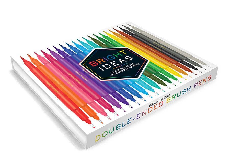 Chronicle Books - Wholesale Pen - Bright Ideas Double-Ended Colored Brush Pens