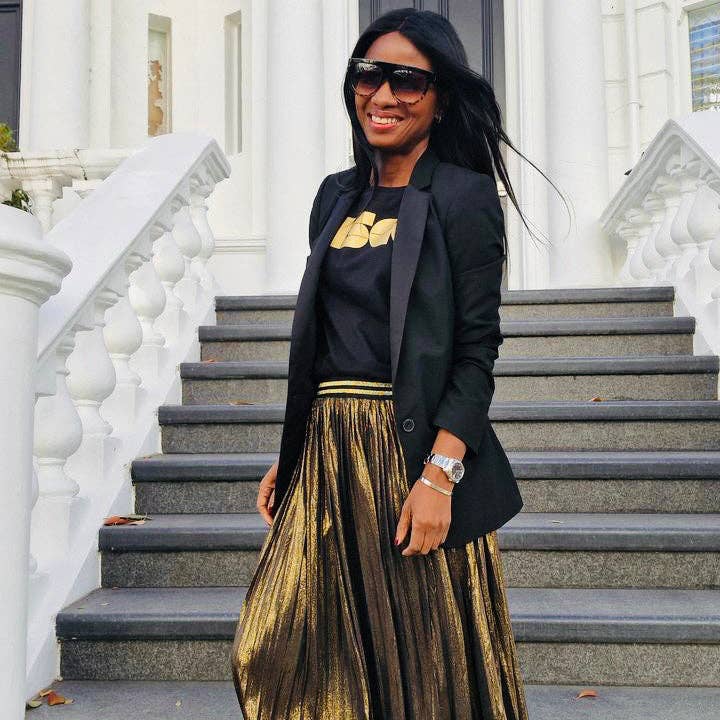 Disko Kids – wholesale Screen printed t-shirt – Women′s – DISCO Tshirt Black & Gold5