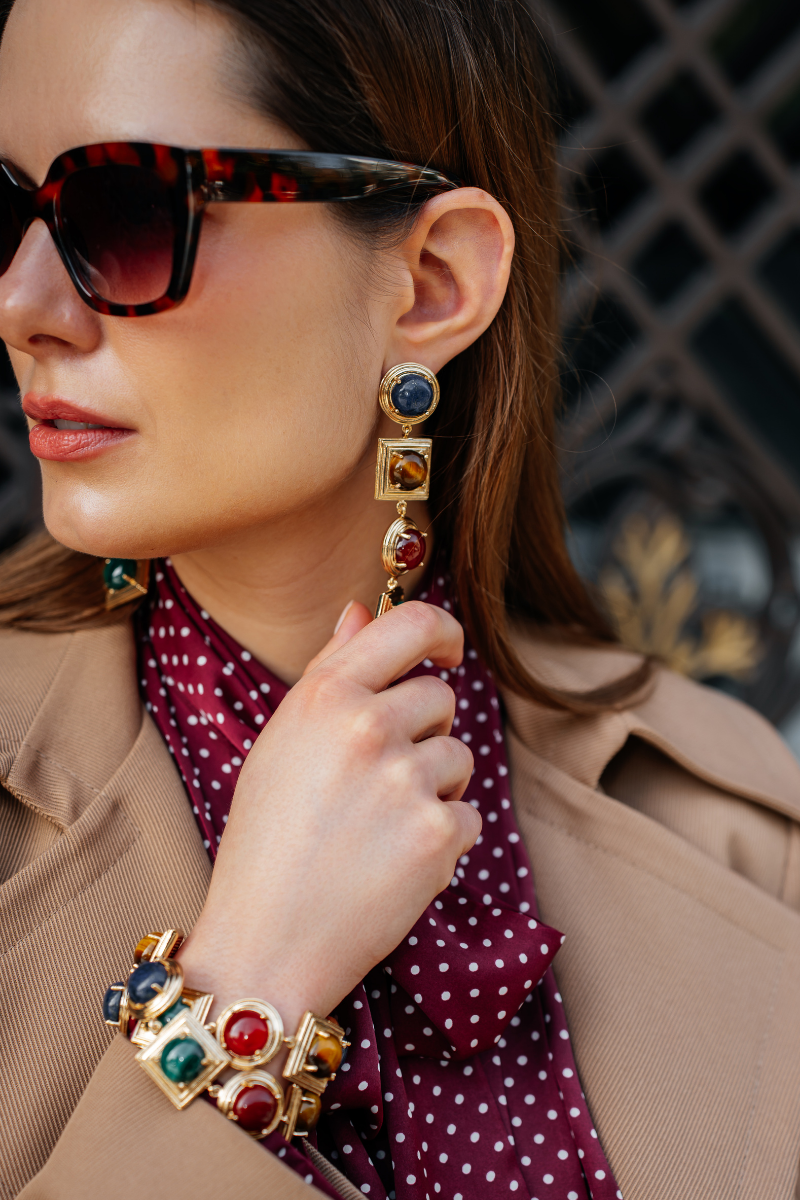 Ninon - Wholesale Link & Chain Necklace - Lykia Lapis Kaplangözü Akik Malahit Bileklik3