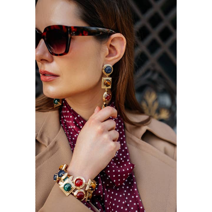 Ninon - Wholesale Link & Chain Necklace - Lykia Lapis Kaplangözü Akik Malahit Bileklik3