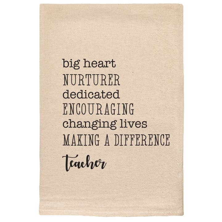 Teacher gifts | Favorite things | printed kitchen tea towel for wholesale by ellembee gift