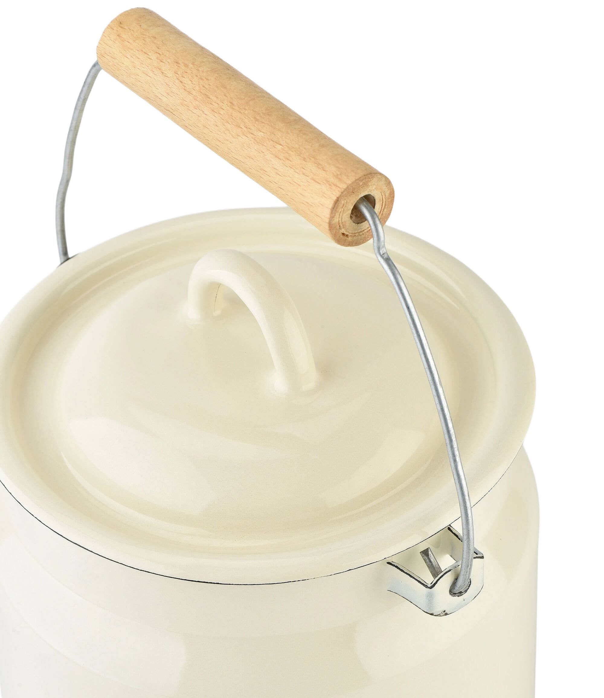 STP - Wholesale Jar - Vintage Style Enamel Milk Can with Lid 3.5-qt6