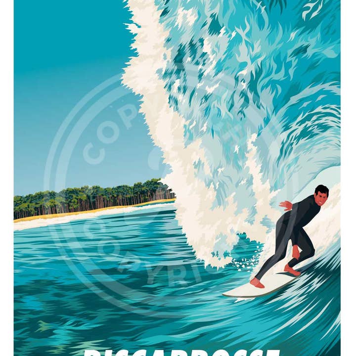 Printymania - Wholesale Poster - BISCARROSSE PLAGE POSTER - 30 X 40 CM