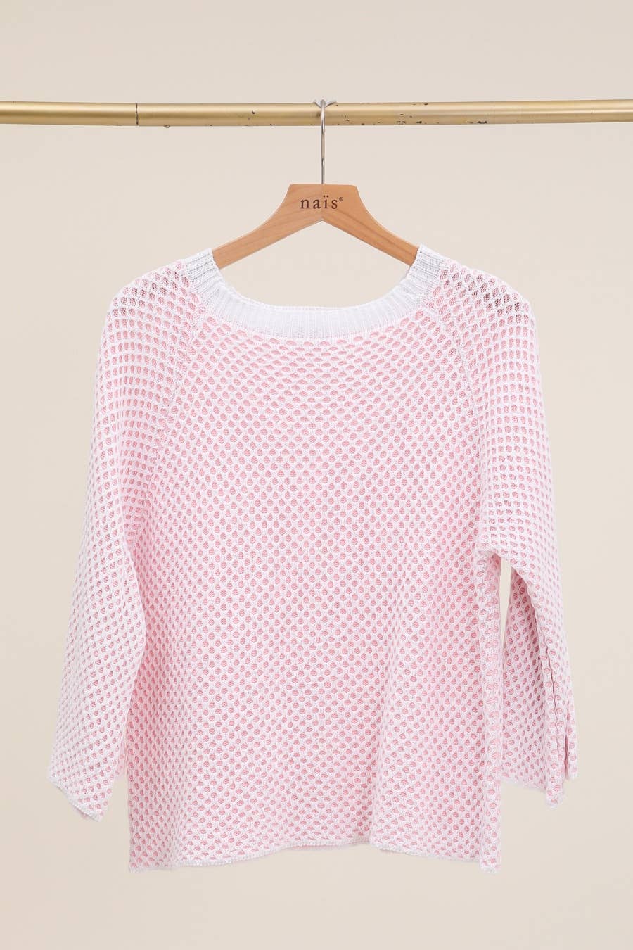 NAÏS PARIS – wholesale Knitted jumper – Women′s – ROUND NECK RAGLAN SLEEVE SWEATER 100% COTTON3