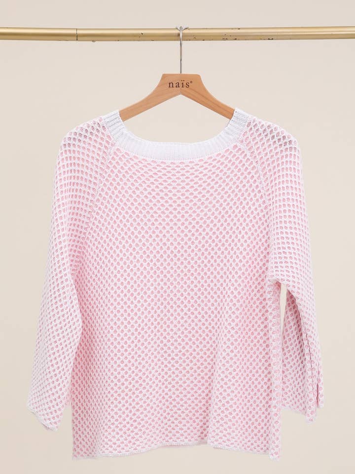 NAÏS PARIS - Wholesale Knit Sweater - Women's - ROUND NECK RAGLAN SLEEVE SWEATER 100% COTTON8