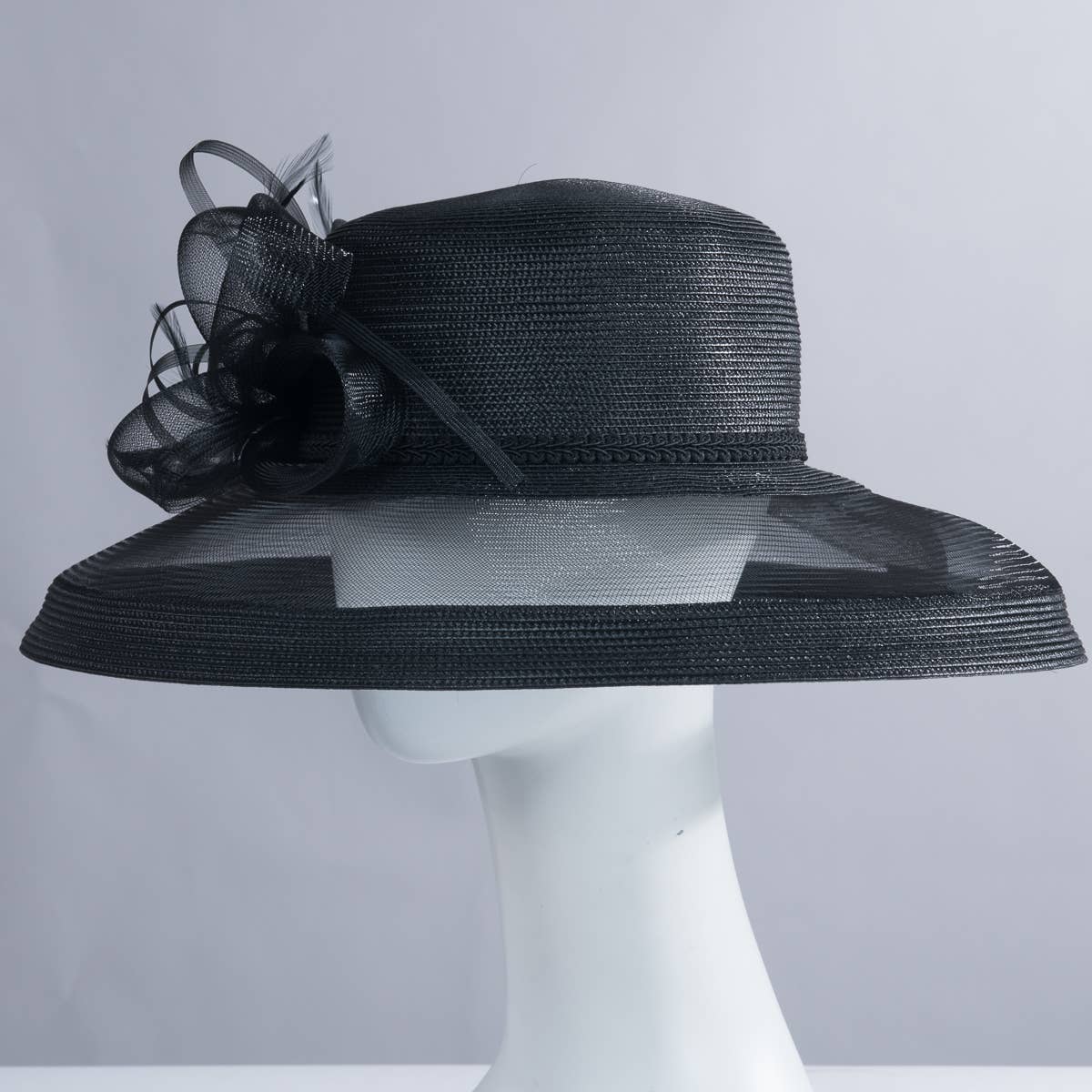 KaKyCo - Vendita all'ingrosso Cappello di paglia - Donna - Cappello di Paglia in Poliestere con Tesa in Crinolina e Fiocco a Nastro | 3018868