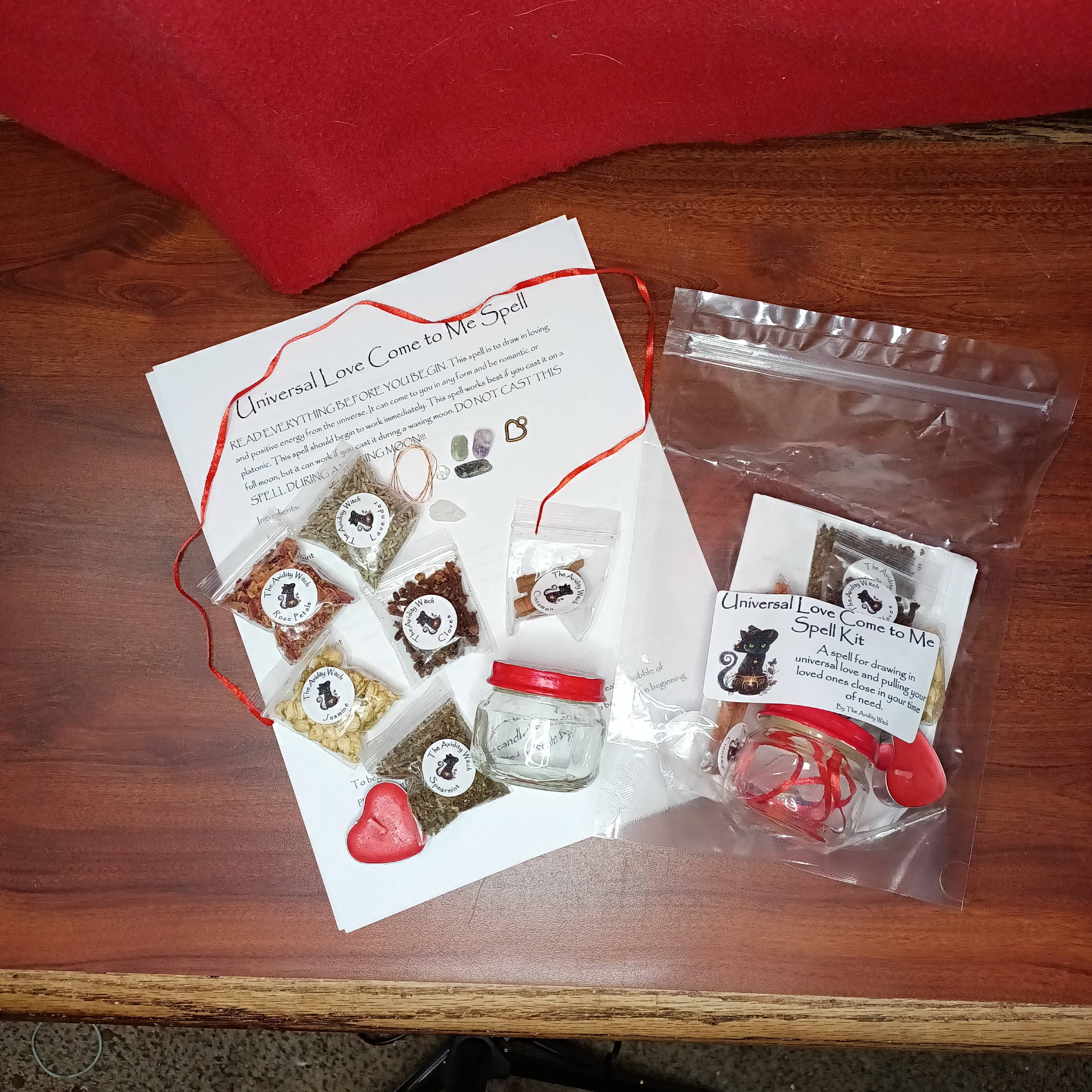 The Avidity Witch - Wholesale Meditation Supplies - Universal Love Come to Me Spell Kit19