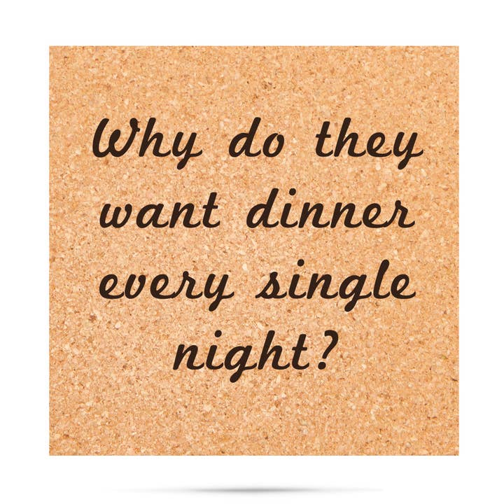 Abendessen jeden Abend Coaster für den Großhandel von ellembee gift