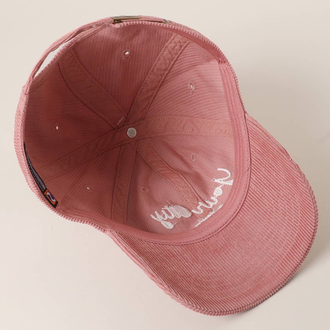 Custom Corduroy Embroidered Hat – Your City & State Design for wholesale on Faire19