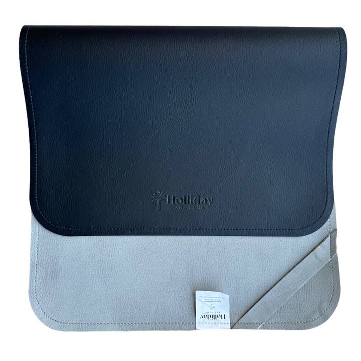 NOIR/GRIS Holliday and Home ~ 100% CUIR VEGAN - MATELAS À LANGER POUR BÉBÉ - en vente sur Faire