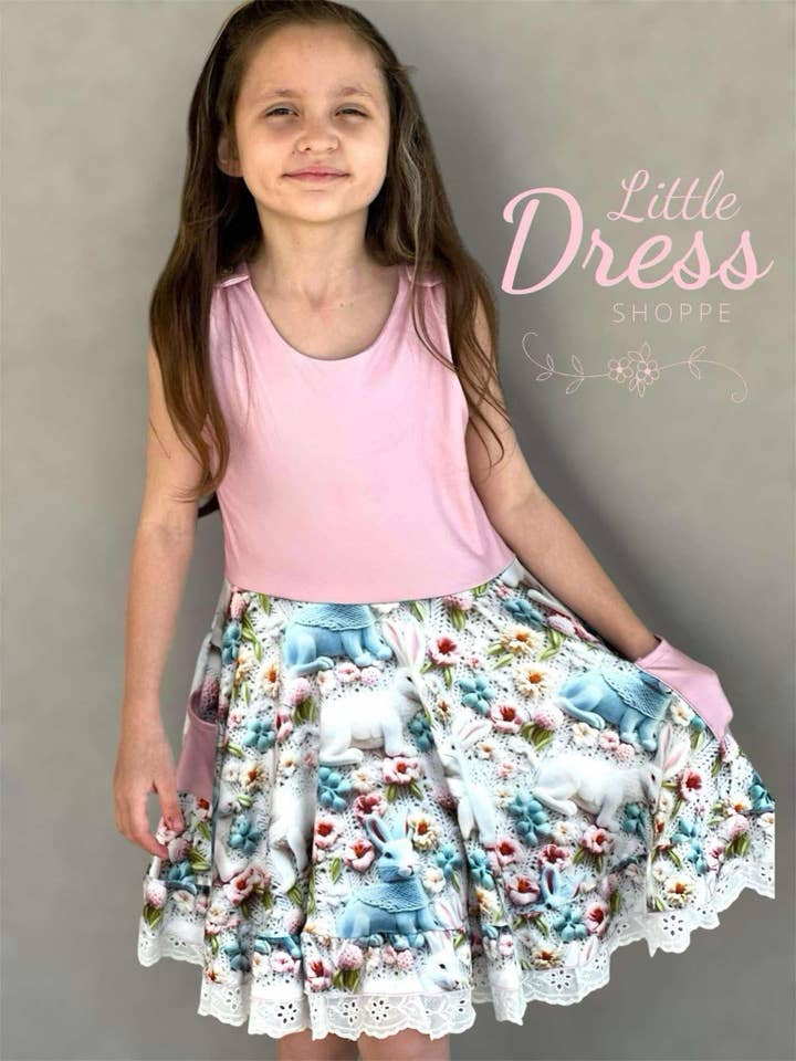 Easter Bunny Tank Dress for wholesale by Little dress shoppe