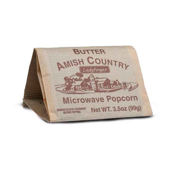 Amish Country Popcorn - Wholesale Popcorn - 3pk Microwave Butter Ladyfinger Popcorn1