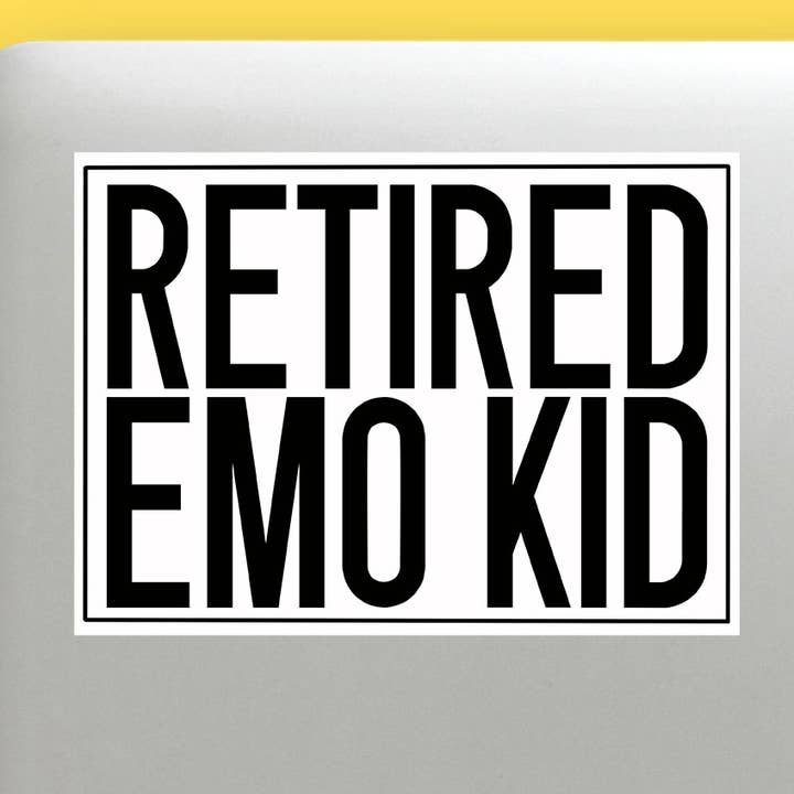 RETIRED EMO KID VINYL STICKER for wholesale by Mack + Olee Designs LLC