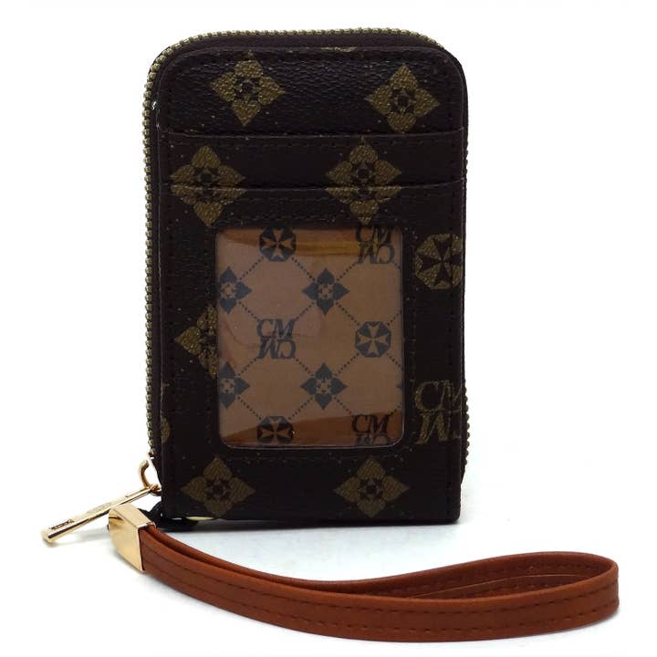 Porte-cartes accordéon monogramme CM024 CM avec dragonne pour la vente par M&M HANDBAGS, LLC.