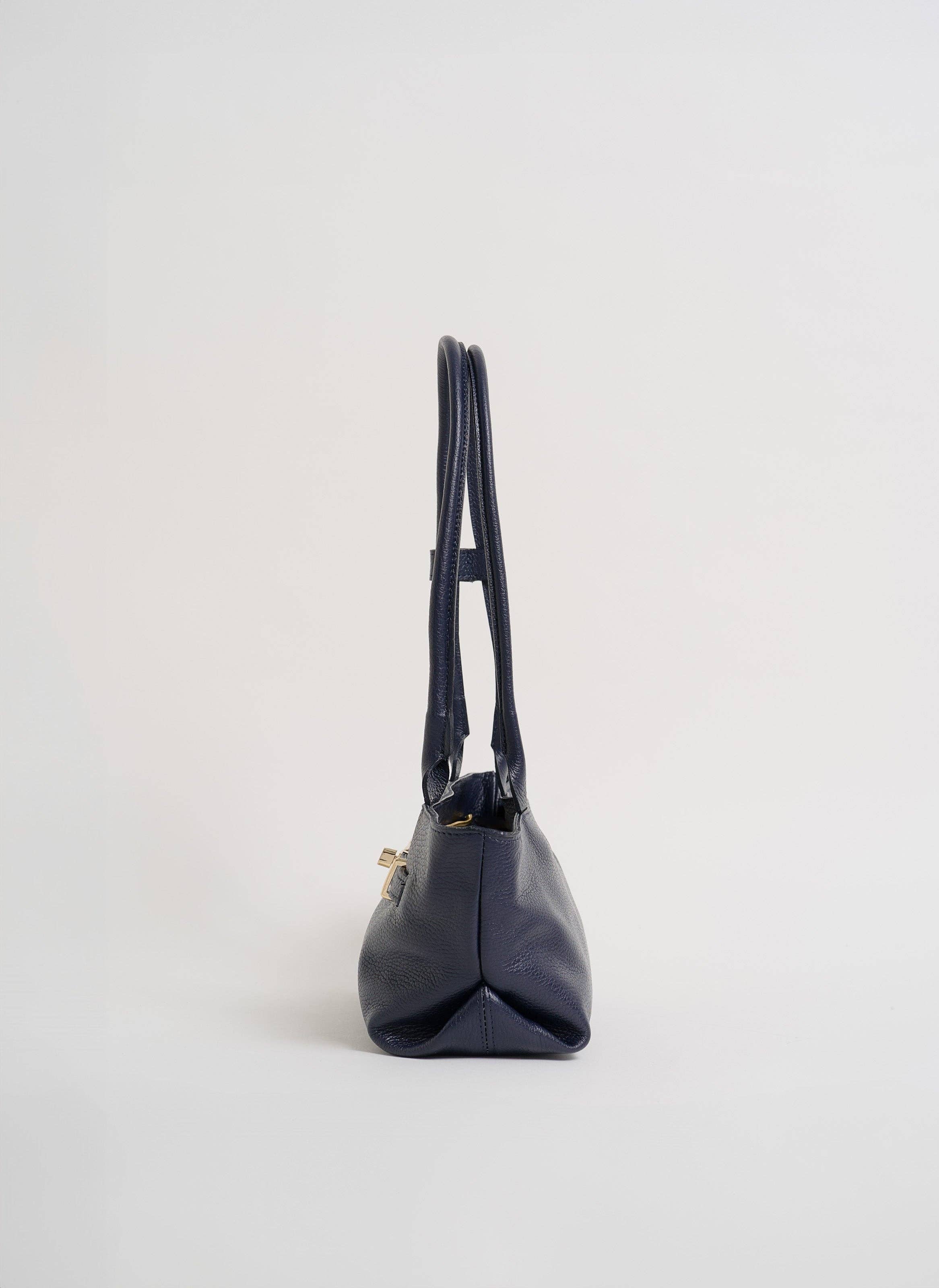 Prestige Milano - Wholesale Tote Bag - Women's - Lola Bag in Navy Blue Togo Leather2