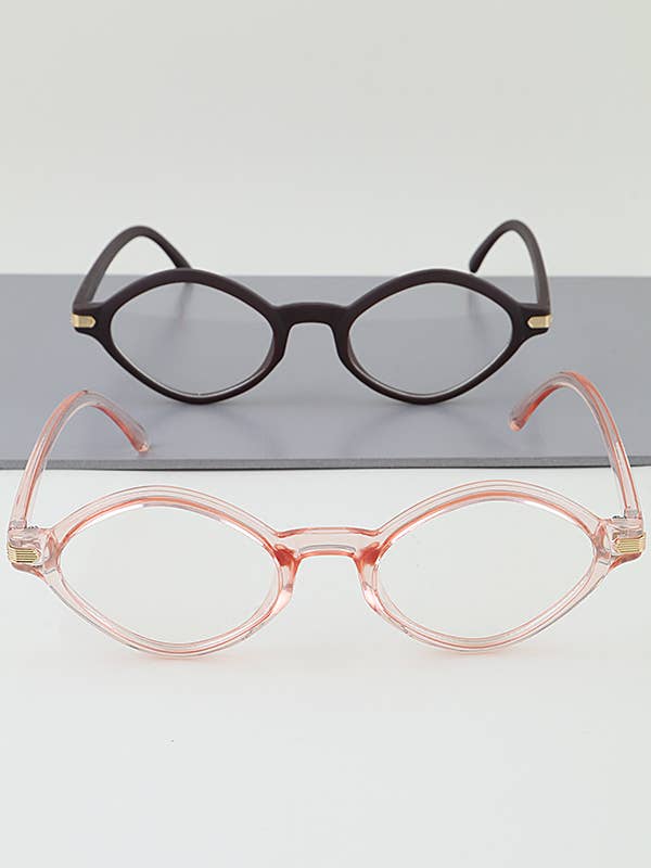 Lunettes optiques en verre géométrique diamant pour la vente par Shop Neighbors