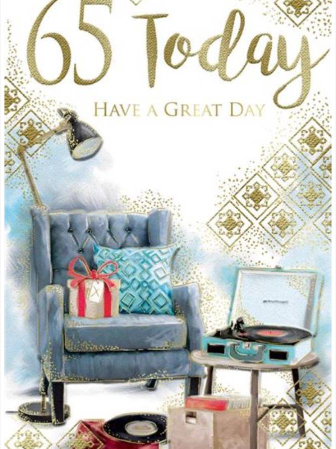 65th male for wholesale by Kingfisher Cards