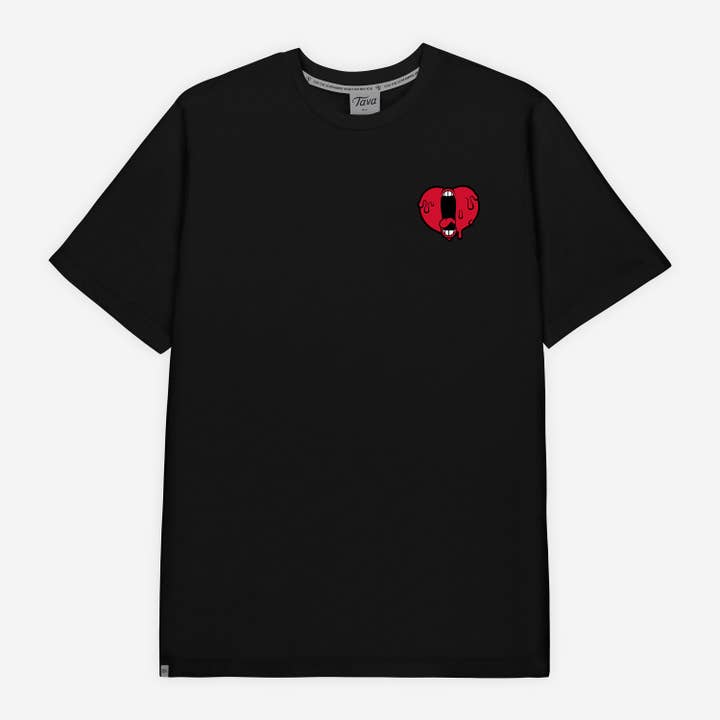 Screaming Heart Black T for wholesale by Tava