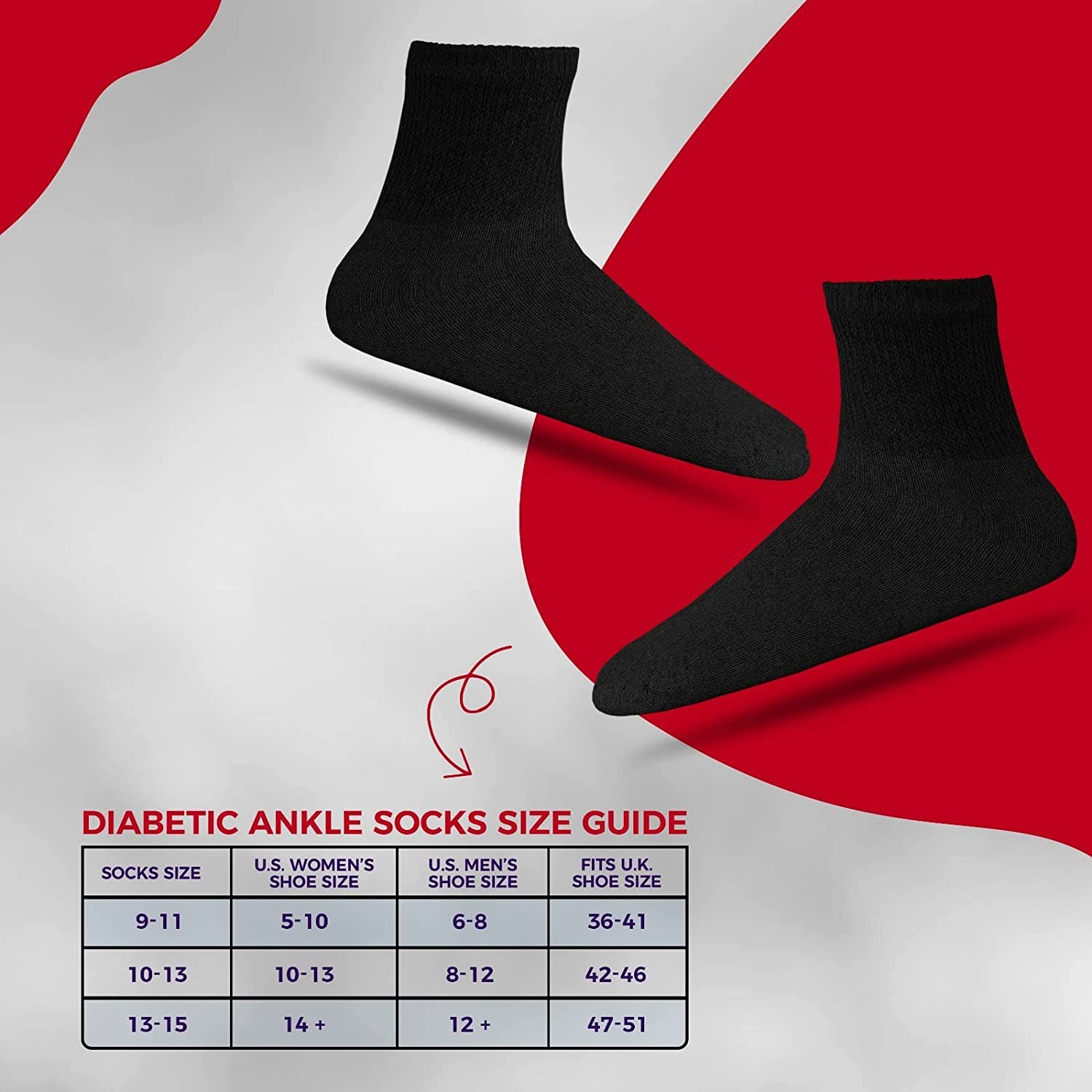 VINCO GROUP - Wholesale Socks - Unisex - Diabetic Ankle Socks, Non-Binding Circulatory Doctor Approved Cushion Cotton Quarter Socks for Men’s Women’s.1