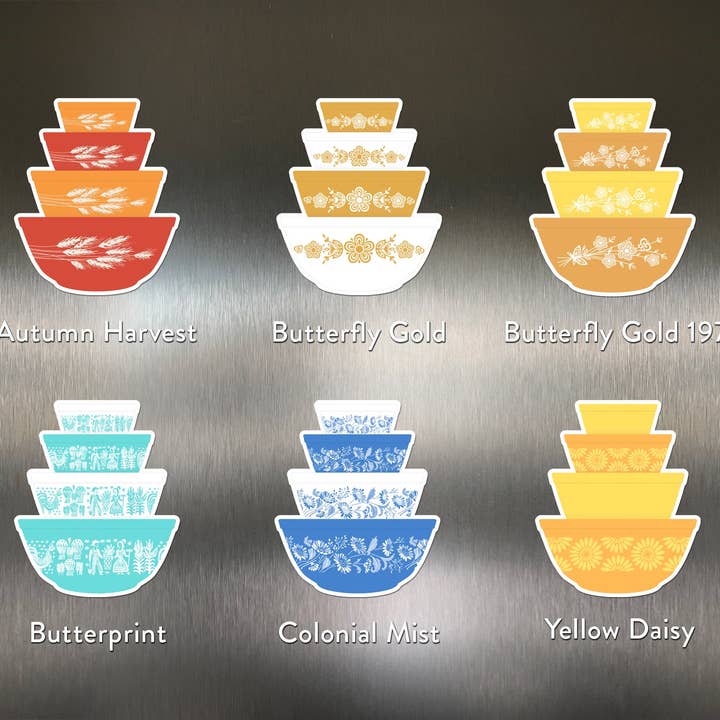 Twinkltoast – wholesale Magnet – Vintage Mixing Bowl Stack Magnet
