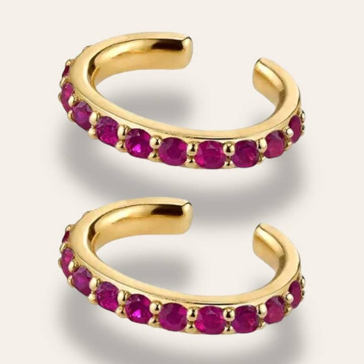 Ruby Cz Ear Cuff Gold 💧 for wholesale by Georgina Nicol