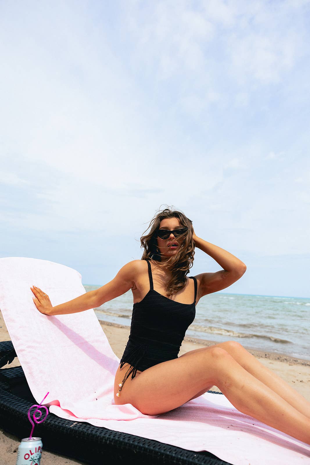 Summer Honey - Wholesale One Piece Swimsuit - Women's - Black Classic One Piece Swimsuit2