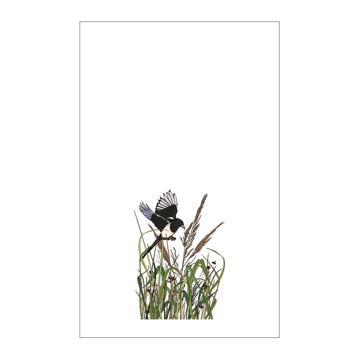 Corvidae drawings & designs - Vente Torchons - Torchon Magpie Summer Prairie1