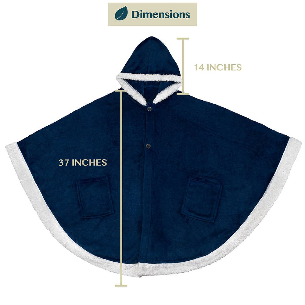 Pavilia – wholesale Poncho – Women's – Angel Wrap Hoodie Sherpa Poncho Blanket124