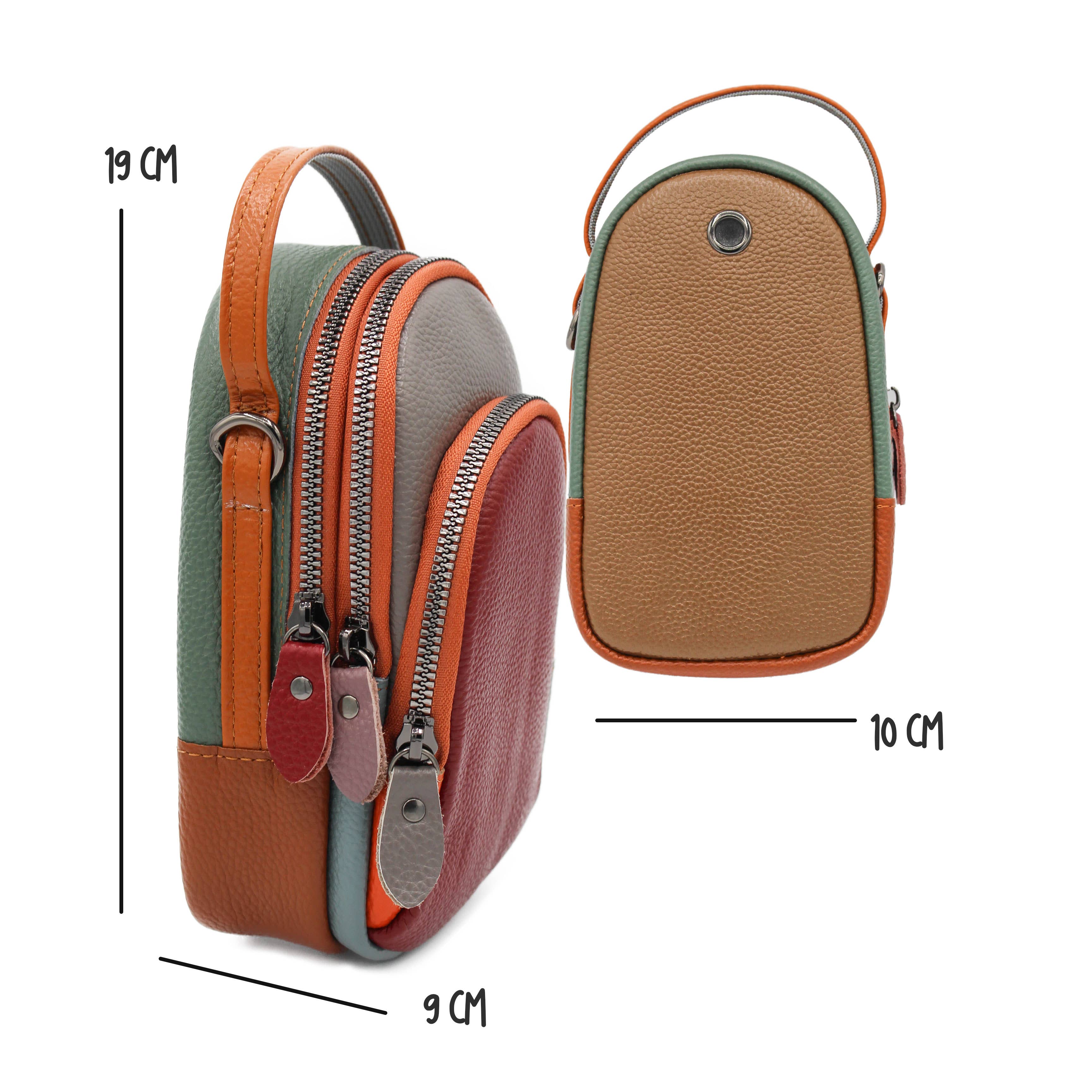 Zerimar 1942 – Engroshandel Rygsæk - Dame – Ægte læder crossbody-taske og rygsæk til kvinder, 19 x 10 x 9 cm1