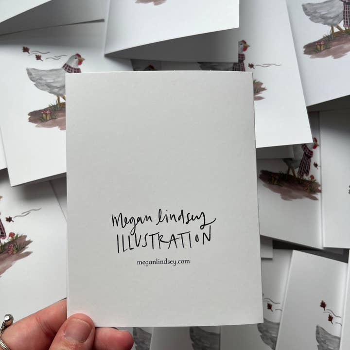 Megan Lindsey Illustration - Wholesale Everyday Greeting Card - Fall Hen Greeting Card2