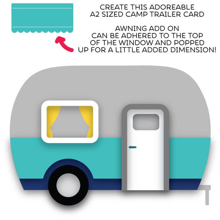 Cartão de Reboque de Campismo - Honey Cuts - Cortantes Independentes por atacado de Honey Bee Stamps