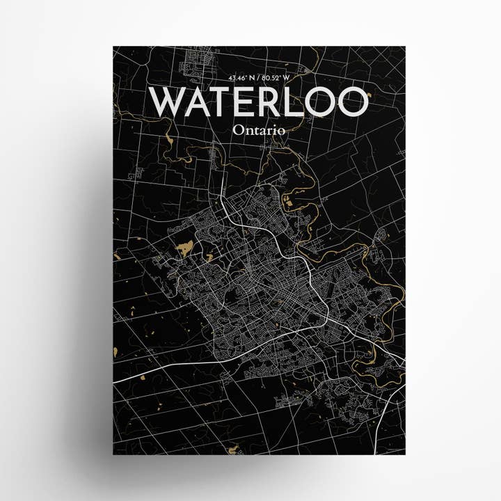 OurPoster.com - Wholesale Poster - Waterloo City Map Poster220