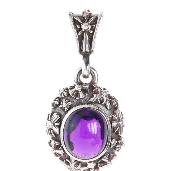 Pendente Prata Assina Suporte Oval Com Estrelas E Cabochon por atacado de ElfCraft