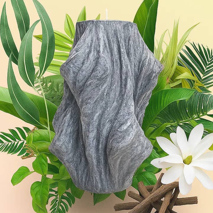 Vela de Velo, Piedra Mojada, Eucalipto (Grande) para venta al por mayor de VOSK