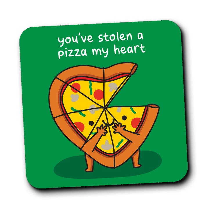 Du hast eine Pizza gestohlen, meinen Herzuntersetzer für den Großhandel von The Playful Indian