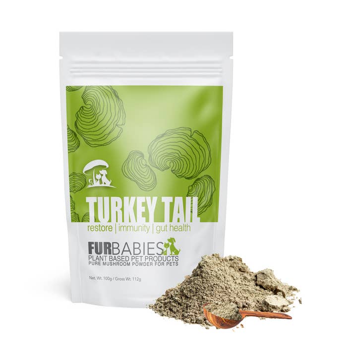 Turkey Tail Mushroom Powder 100g or 50g bag for wholesale by FurBabies Pet Products