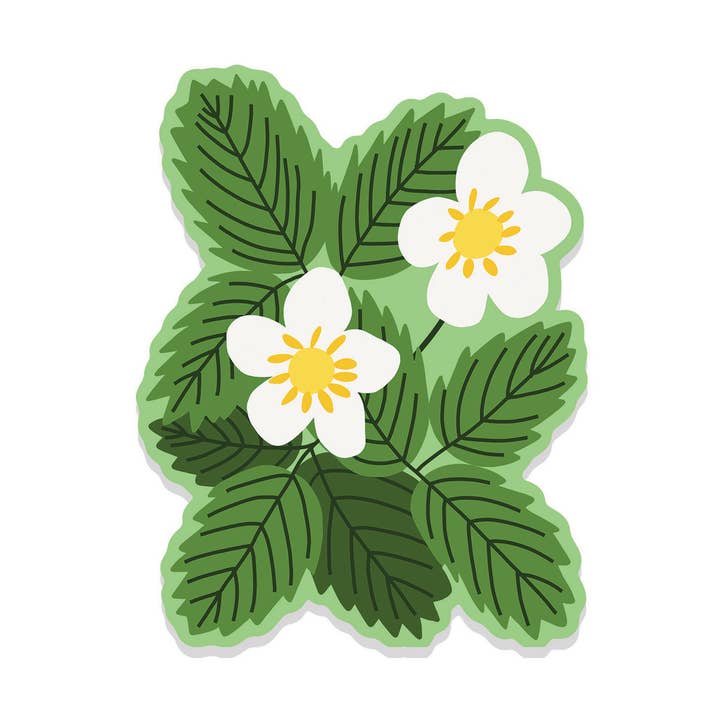 Christine Witmore - Wholesale Sticker - Vinylsticker met aardbeibloemen0