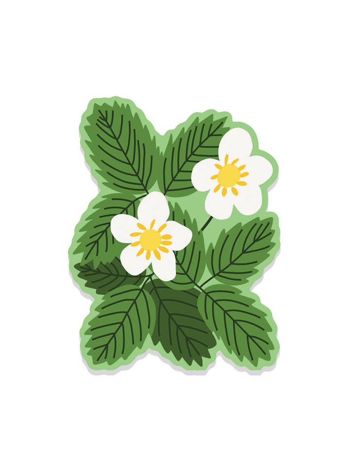 Autocolante Vinil Flores de Morango por atacado de Christine Witmore