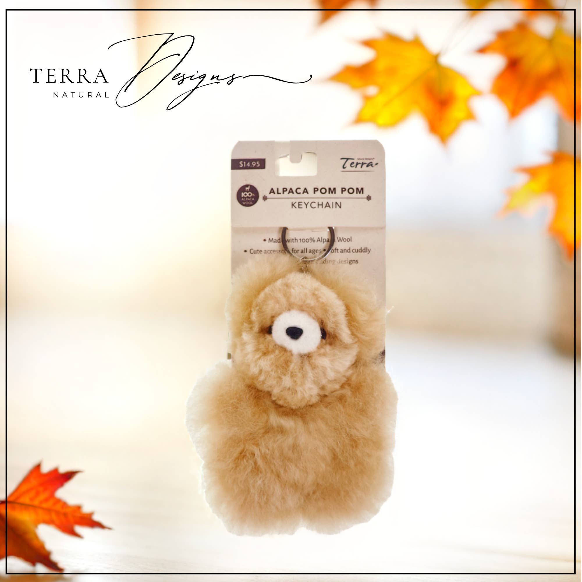 Terra Natural Designs – Engroshandel Nøglering - Unisex – Alpaca bjørn nøglering