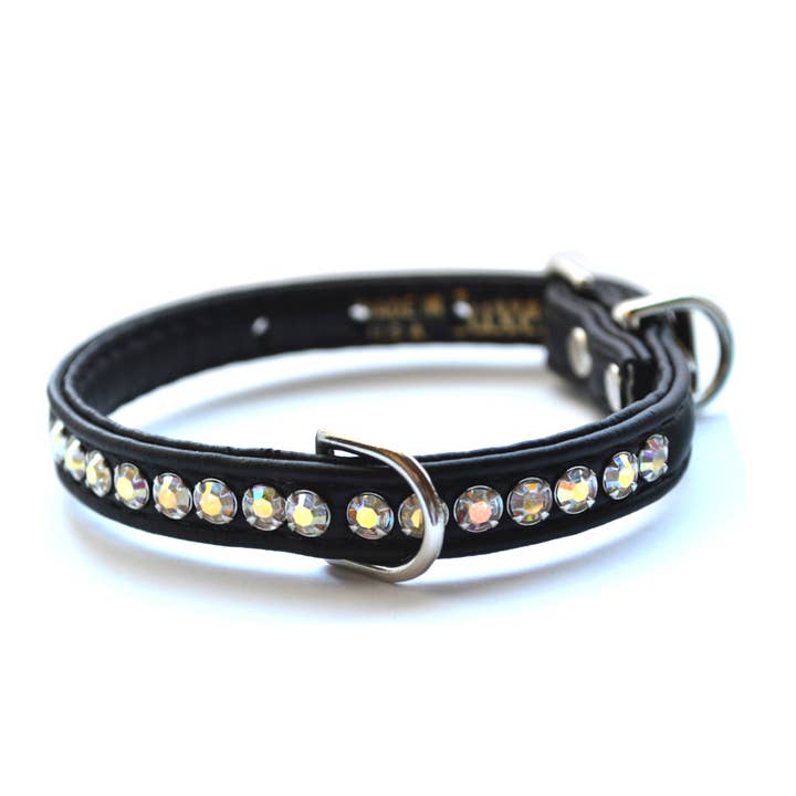 Vegan Ashley Dog Collar Black for wholesale by Luxepets