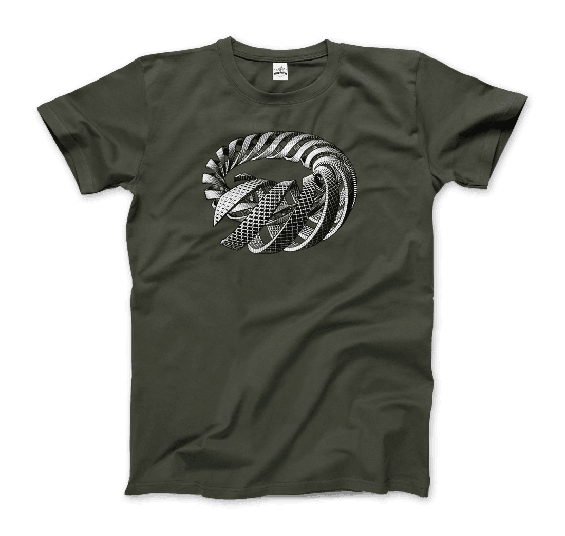 Art-O-Rama Shop - Wholesale Screen Printed T-Shirt - Unisex - MC Escher Spirals Art T-Shirt0
