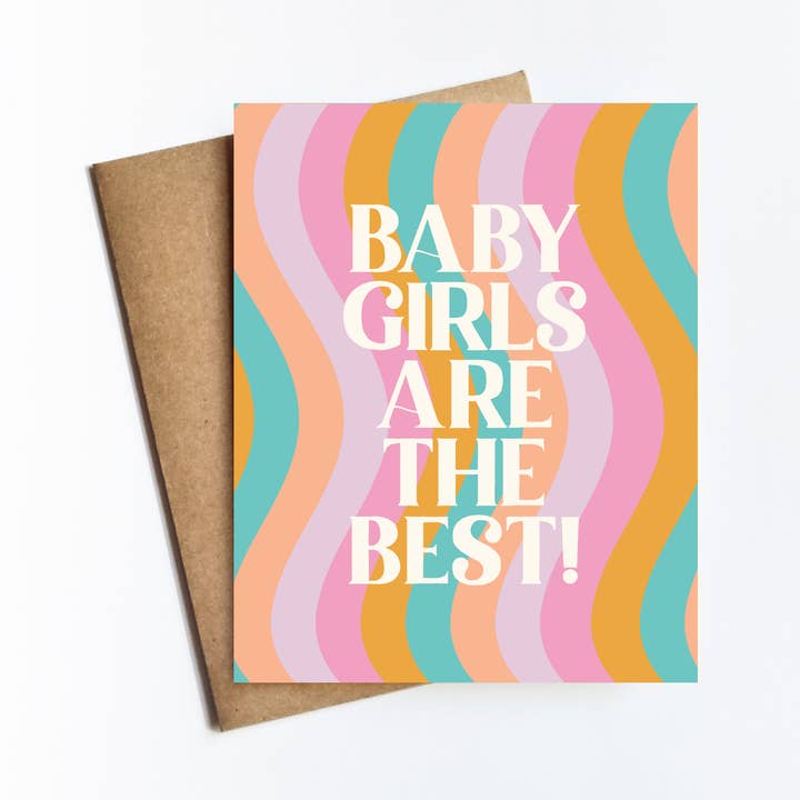 Baby Girls Best card for wholesale by Kate Moore Creative Studio